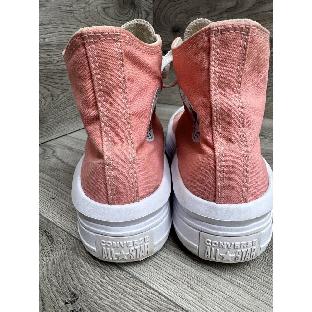 CONVERSE Chuck Taylor All Star Hitop Platform Sneaker Canvas Flamingo Womens 9.0 - Picture 6 of 9